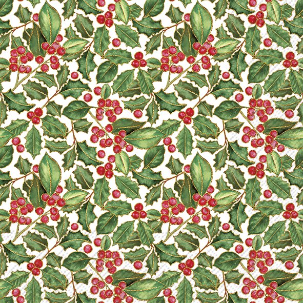 Holly Paper Napkins (3 Sizes)