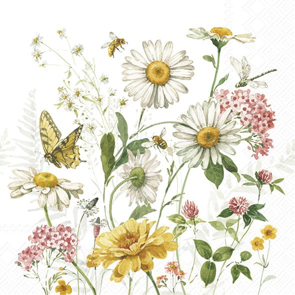 Wildflower and Butterfly Napkins