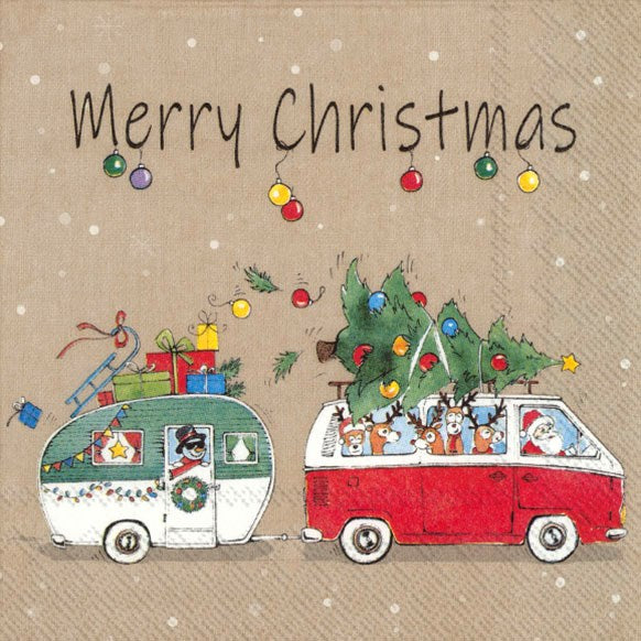 Christmas Camping Luncheon Napkin