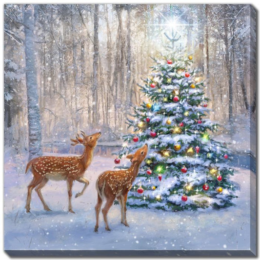 Deer Admiring Tree LED Print *Store Pick Up Only