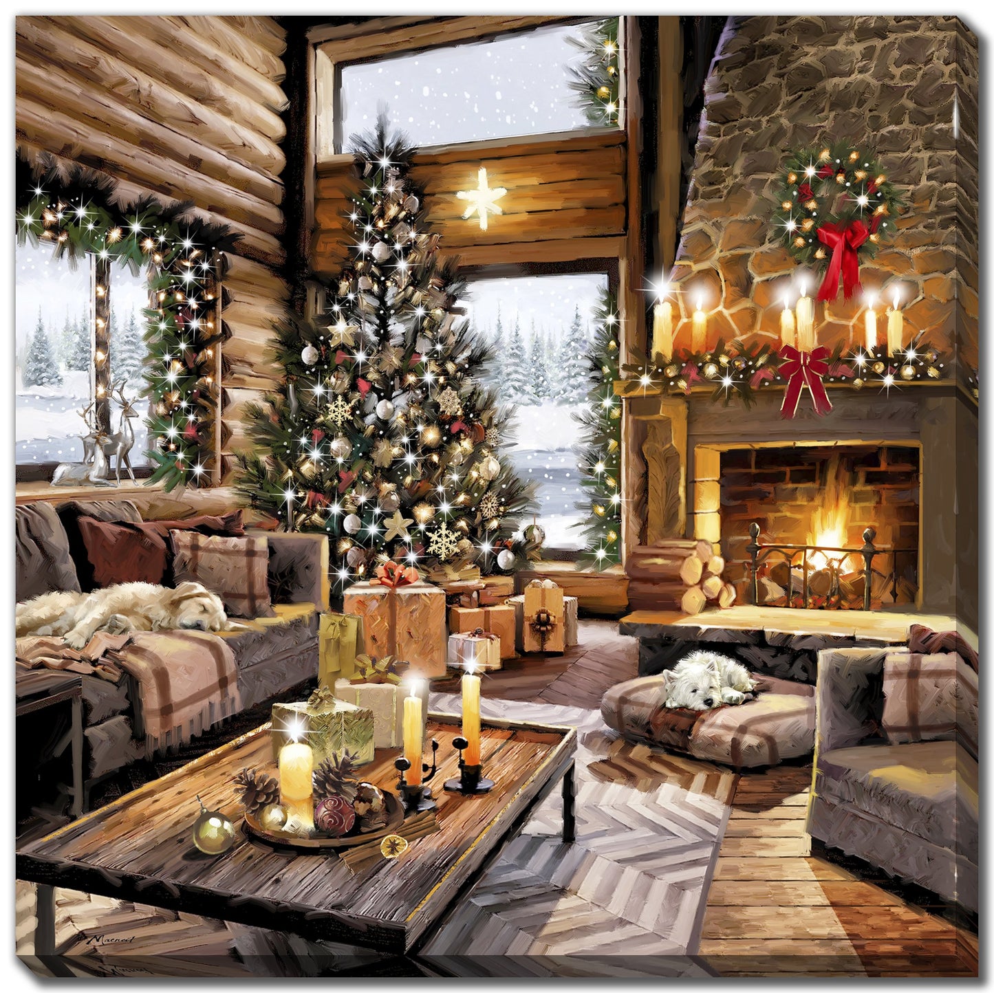 Inviting Fireplace LED Print *Store Pick Up Only