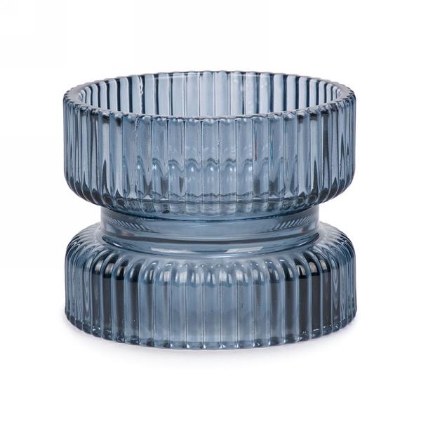 Blue Reversible Candle Holder