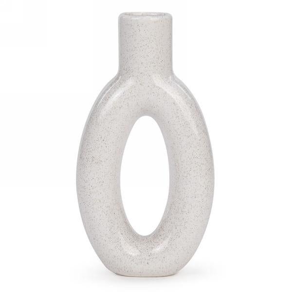 Beige Ceramic Loop Vase