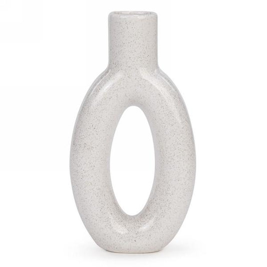 Beige Ceramic Loop Vase
