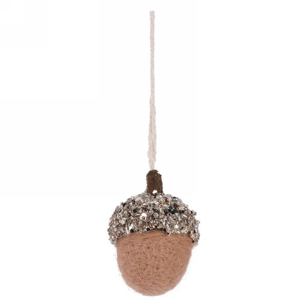 Glitter Acorn Ornaments (2 Colours)