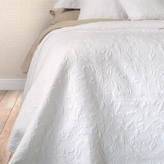 Liana White Quilt and Shams - Brunelli