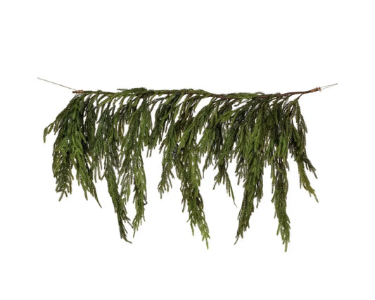 Real Touch Norfolk Dripping Garland 40″x27″ -Green