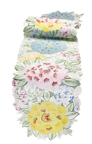 Buttercup Bloom Cutwork Table Runner