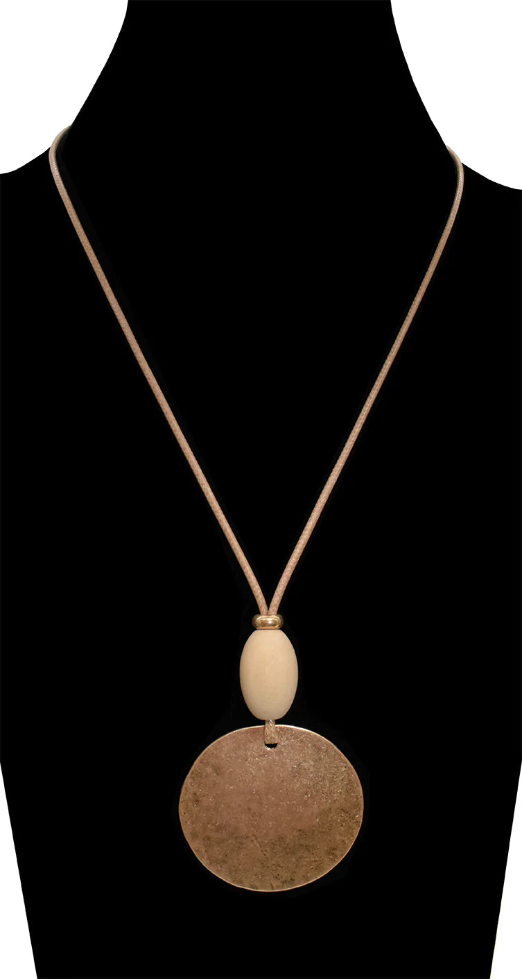 Wood and Alloy Natural Necklace