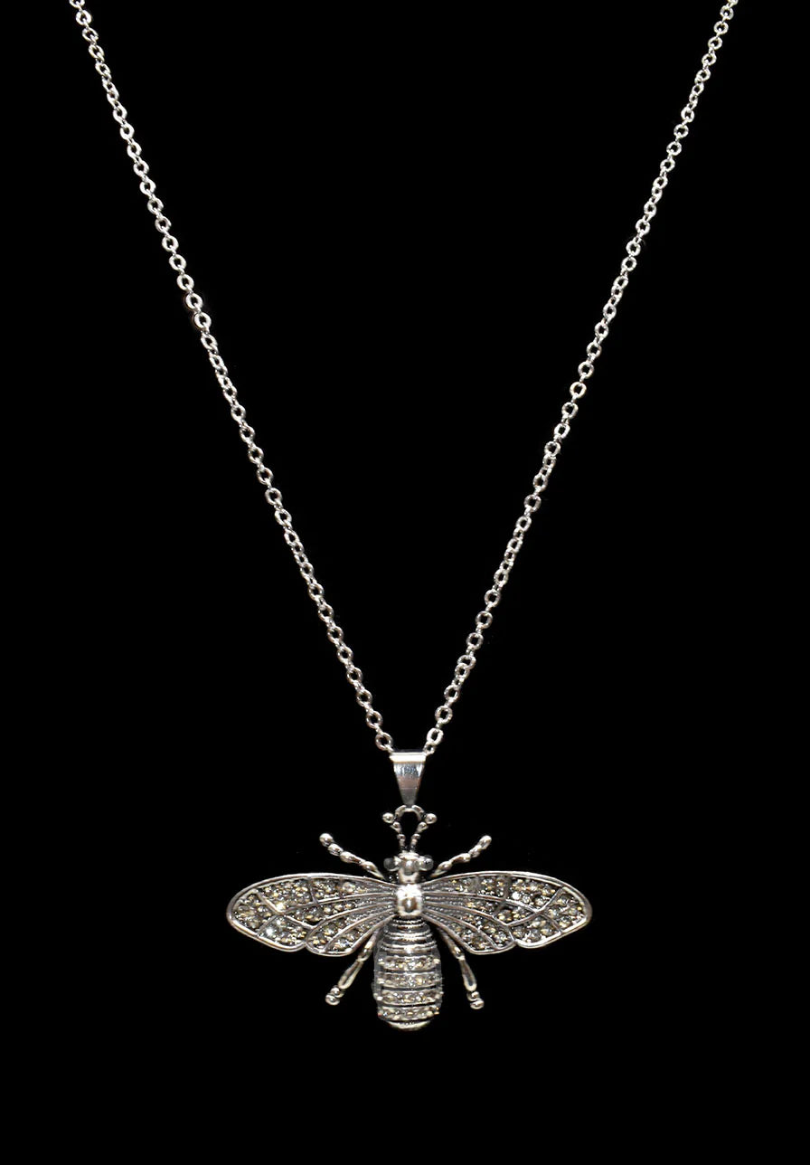 Vintage Bee RhinestoneNecklace