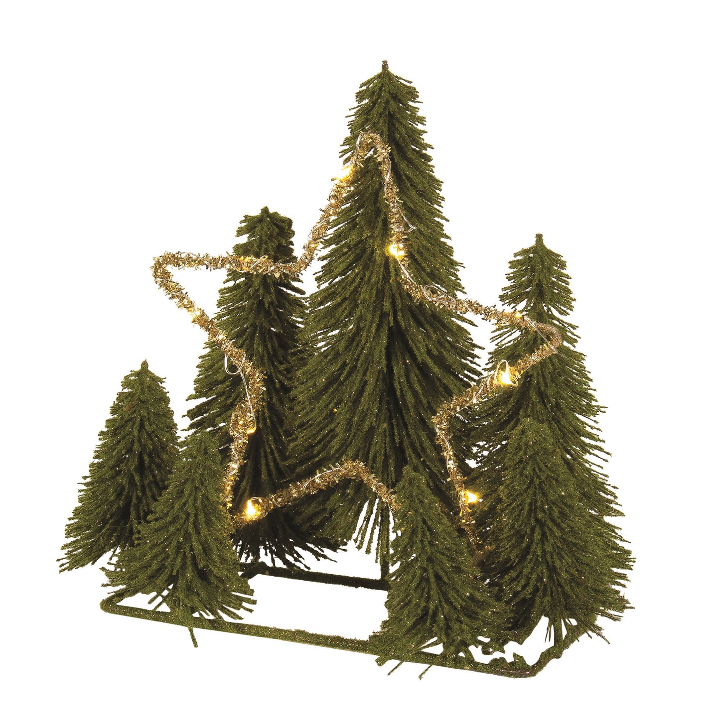 Tree Grove with Tinsel Star LED