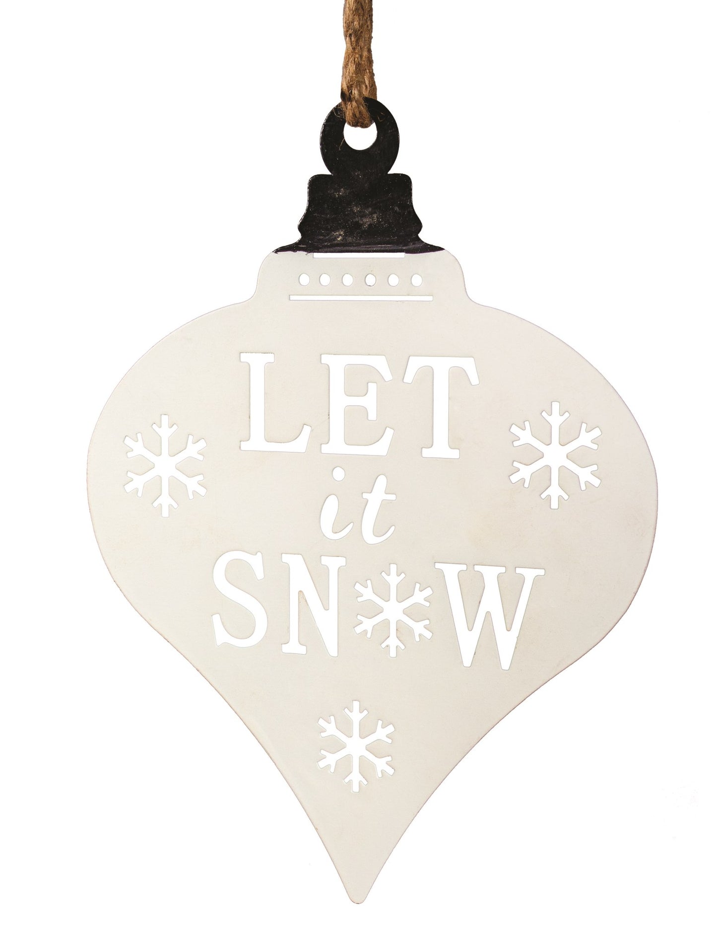 Let it Snow Metal Decor 11.5"