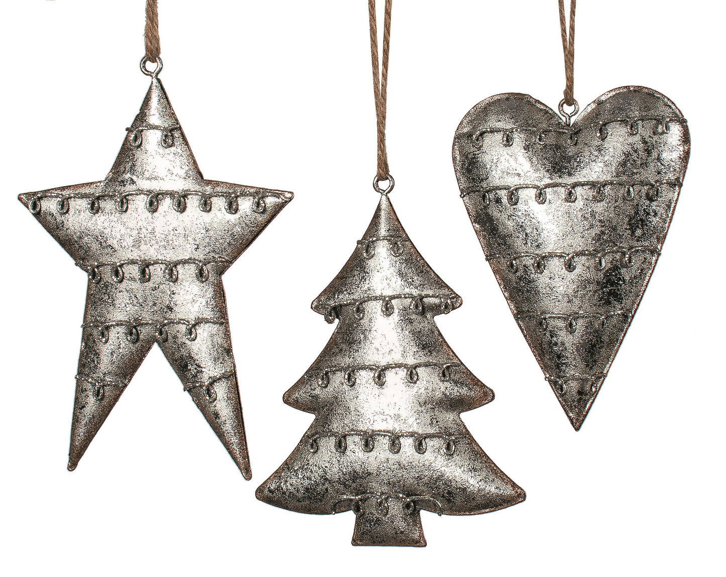 Silver with Swirls Ornament (Assorted)