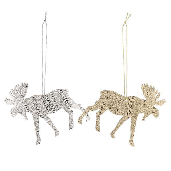 Glitter Moose Ornament (Assort.)