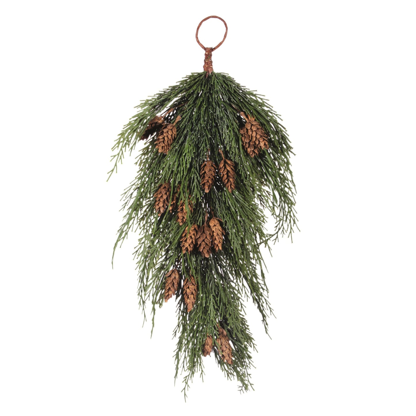Faux Cedar with Pinecones Swag