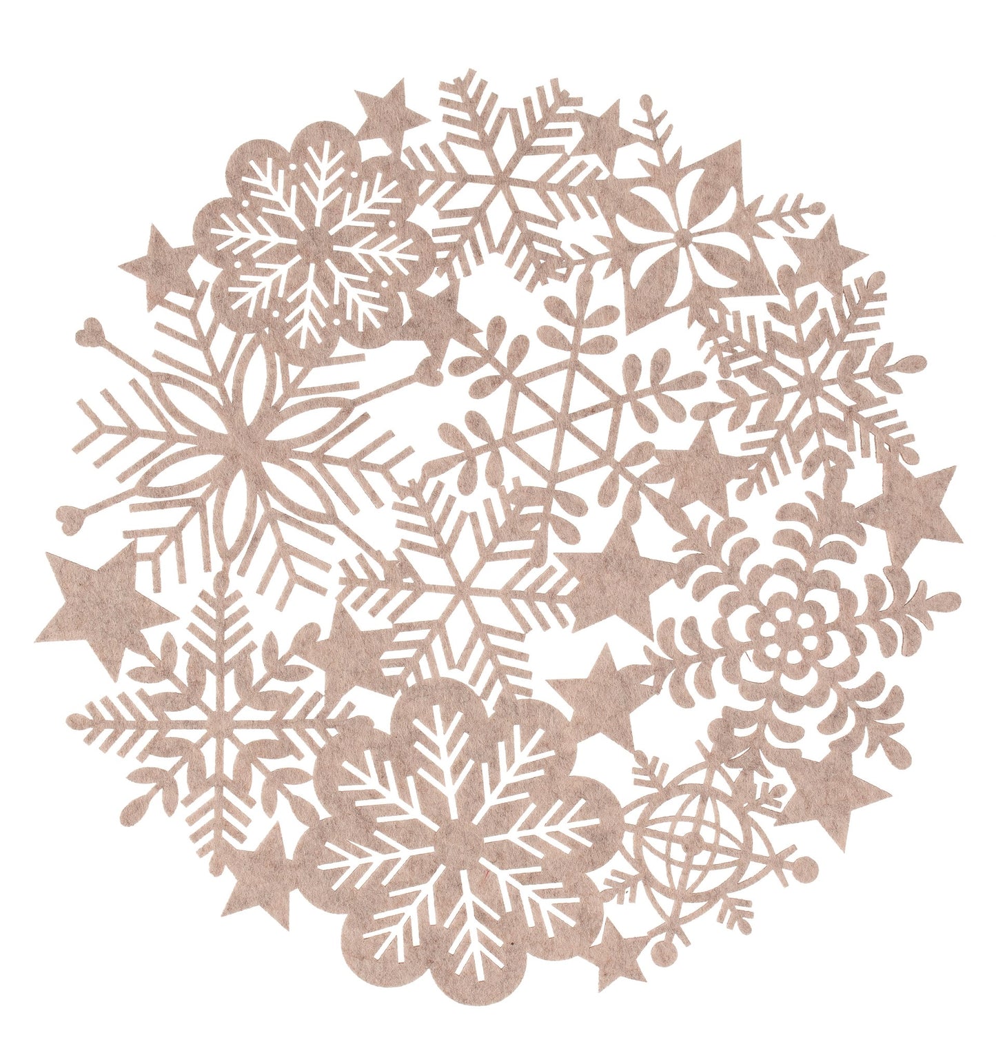 Round Snowflake Felt Placemat