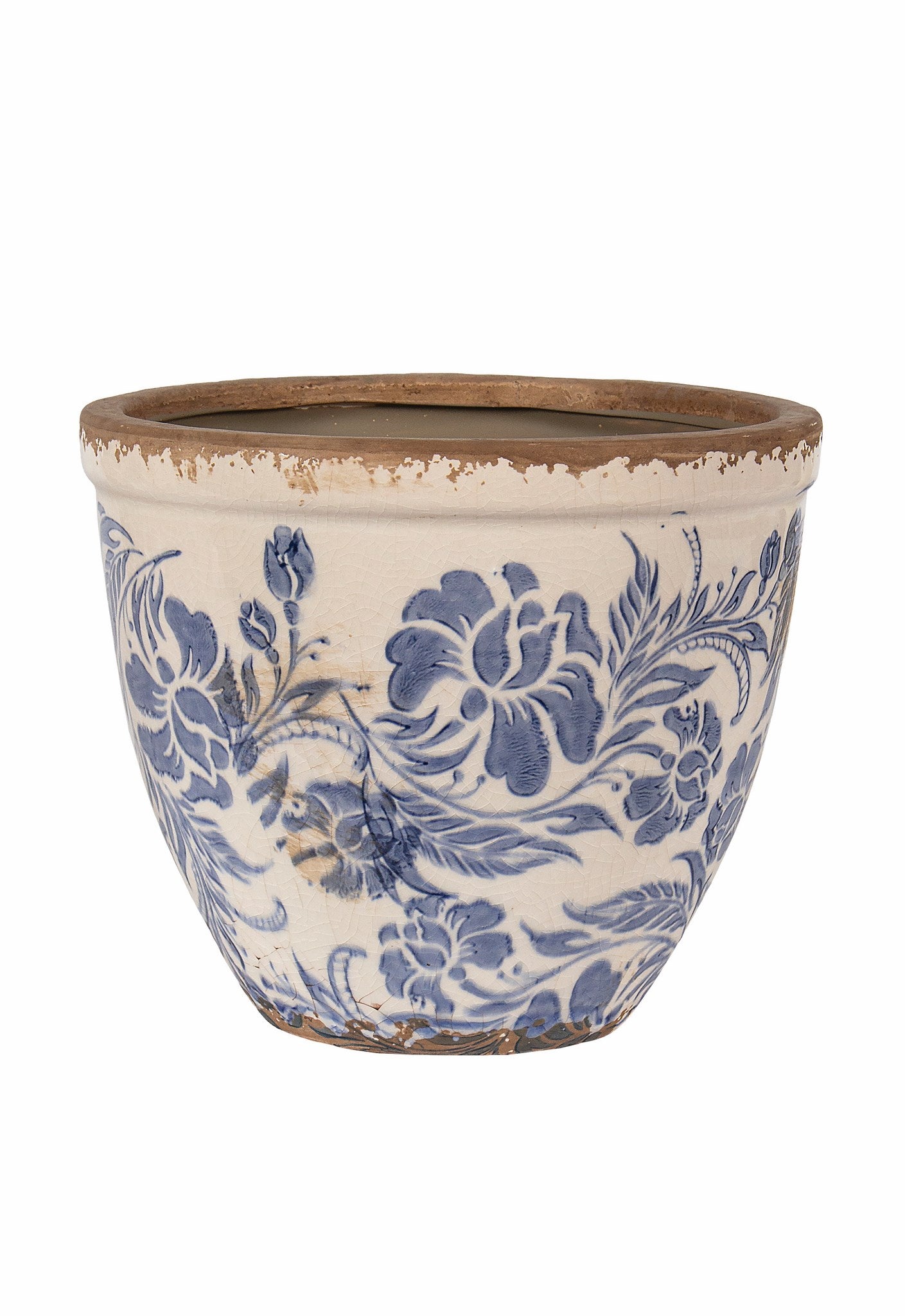 Blue Toille Pot - Large