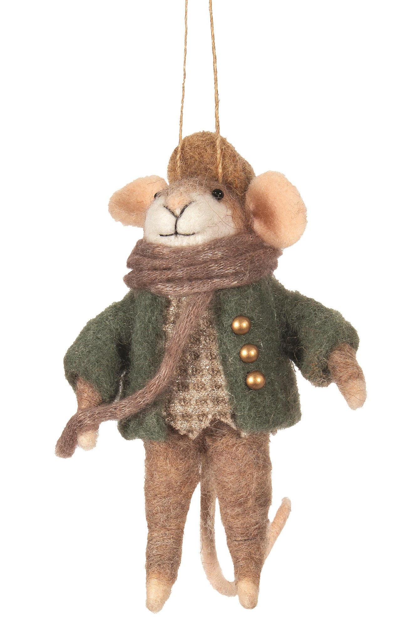Tiny Tim Felt Mouse Ornament