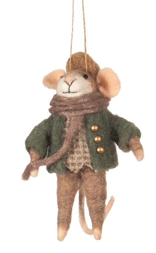 Tiny Tim Felt Mouse Ornament