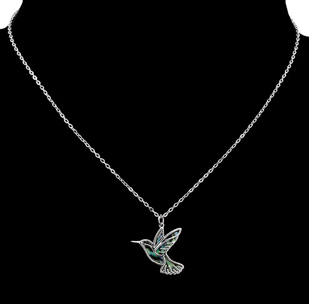 Hummingbird Abalone Shell Necklace