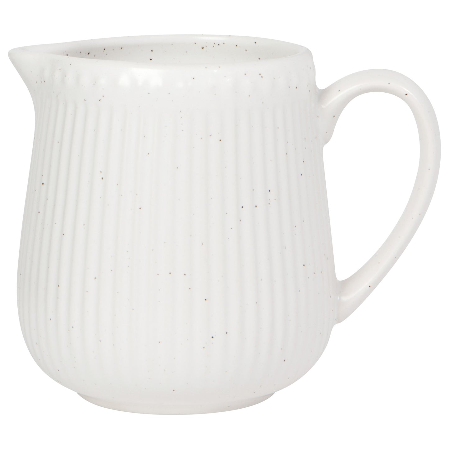 White Ribbed Creamer
