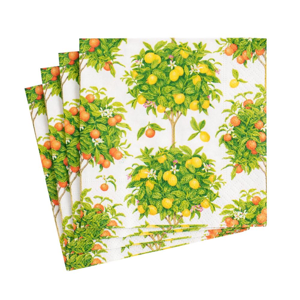 Citrus Topiaries Paper Cocktail Napkins