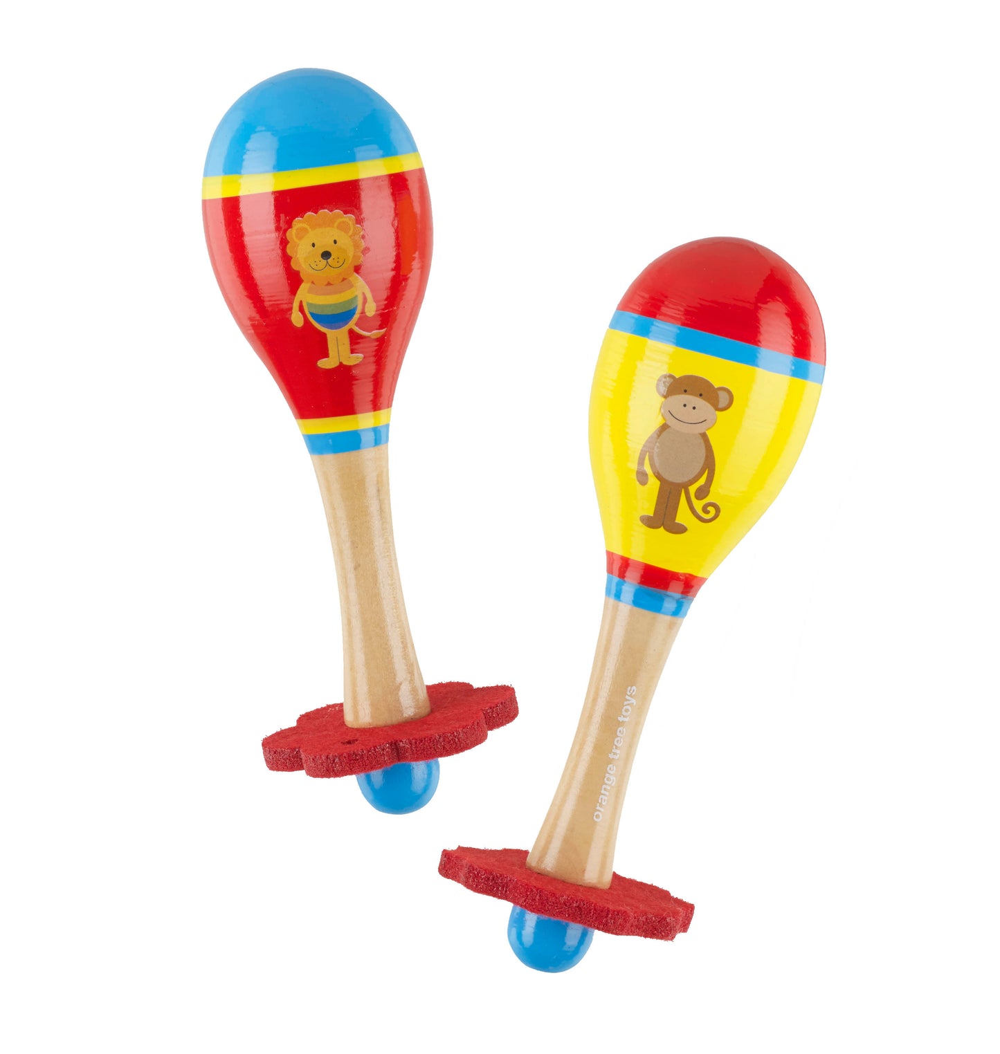 Lion & Monkey Maraca Set