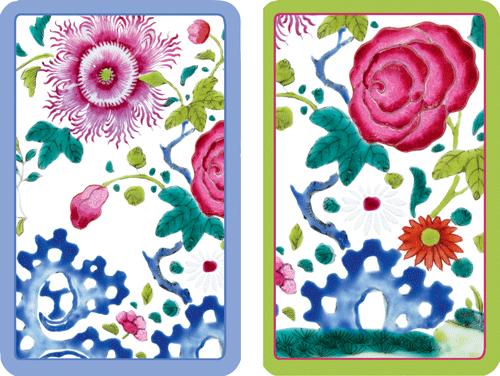 Floral Porcelain Jumbo Print Playing Cards