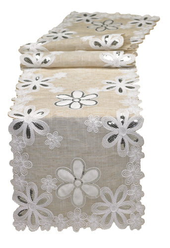 Daisy Dazzle Sequin Table Runner