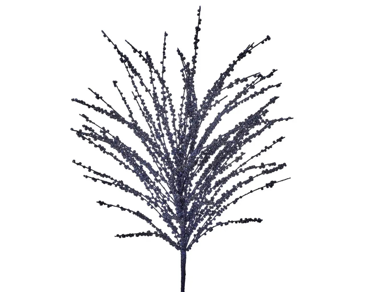 Glitter Berry Grass 24″ Spray – Midnight Blue