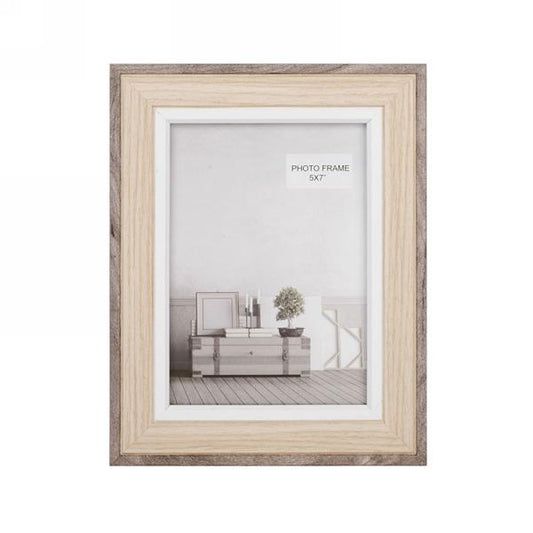 White and Natural 5x7 Frame