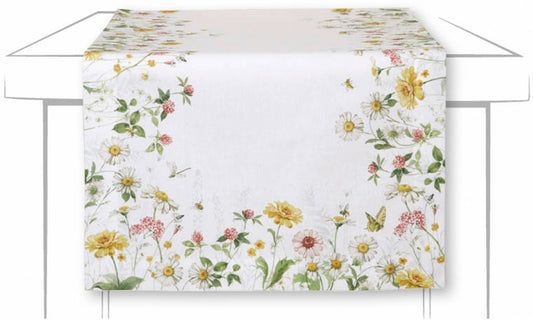 Wildflower and Butterfly Table Runner 18" x 59"