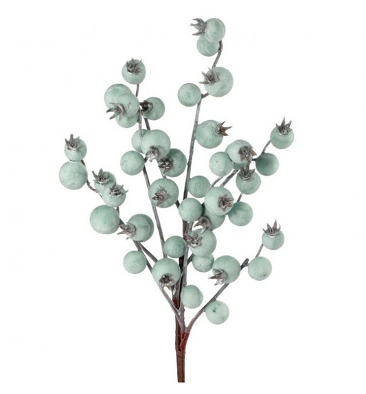 Light Blue/Green Crabapple Spray 16"