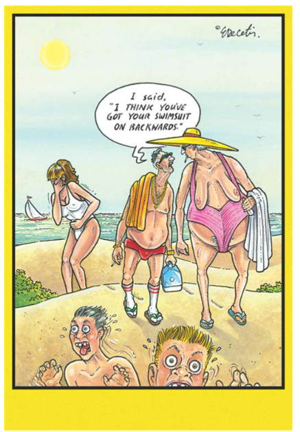 'I said, I think You've Got Your Bathing Suit on Backwards' Birthday Card
