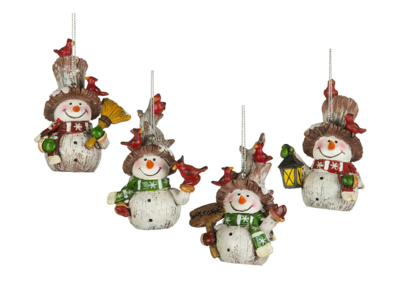 Country Snowman Ornament - Assorted Styles