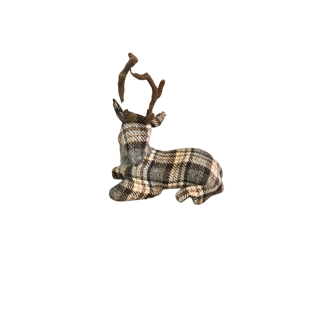 Plaid Holiday Deer - Sitting