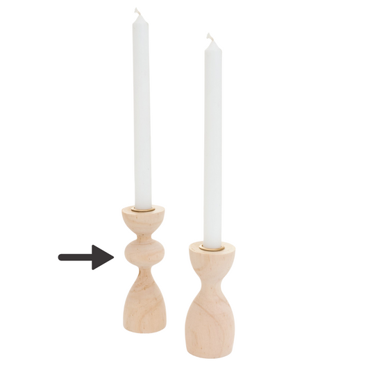 Wooden Taper and Tea-Light Candle Holder -Large