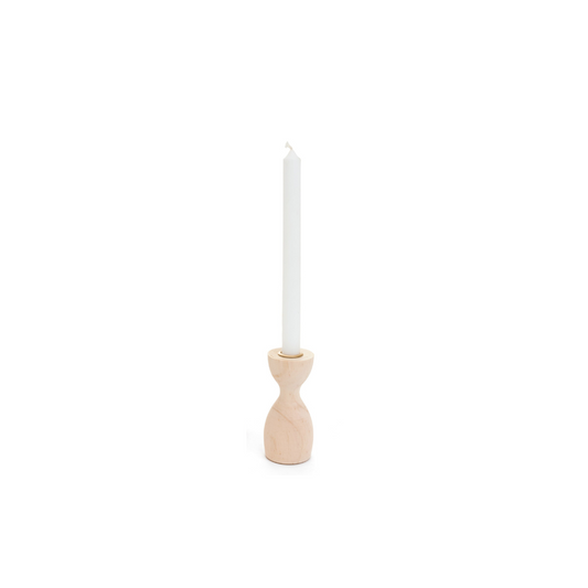 Wooden Taper and Tea-Light Candle Holder - Small