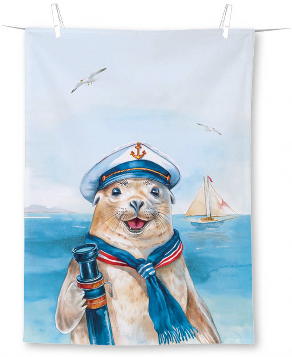 Captain Charlie Tea Towel