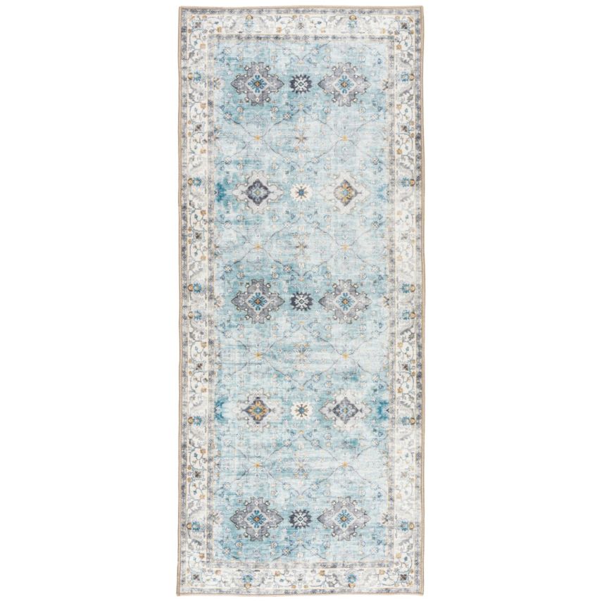 Bev Realife Washable Rugs -Ivory Blue