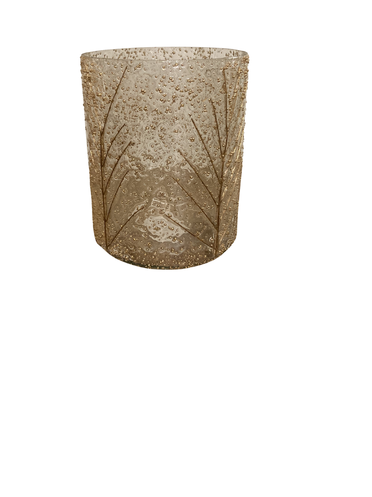 Etched Glass Candle Holder