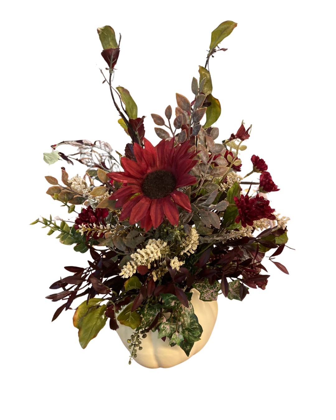 Flower Arrangement in Cream Pumpkin *Store Pick Up Only