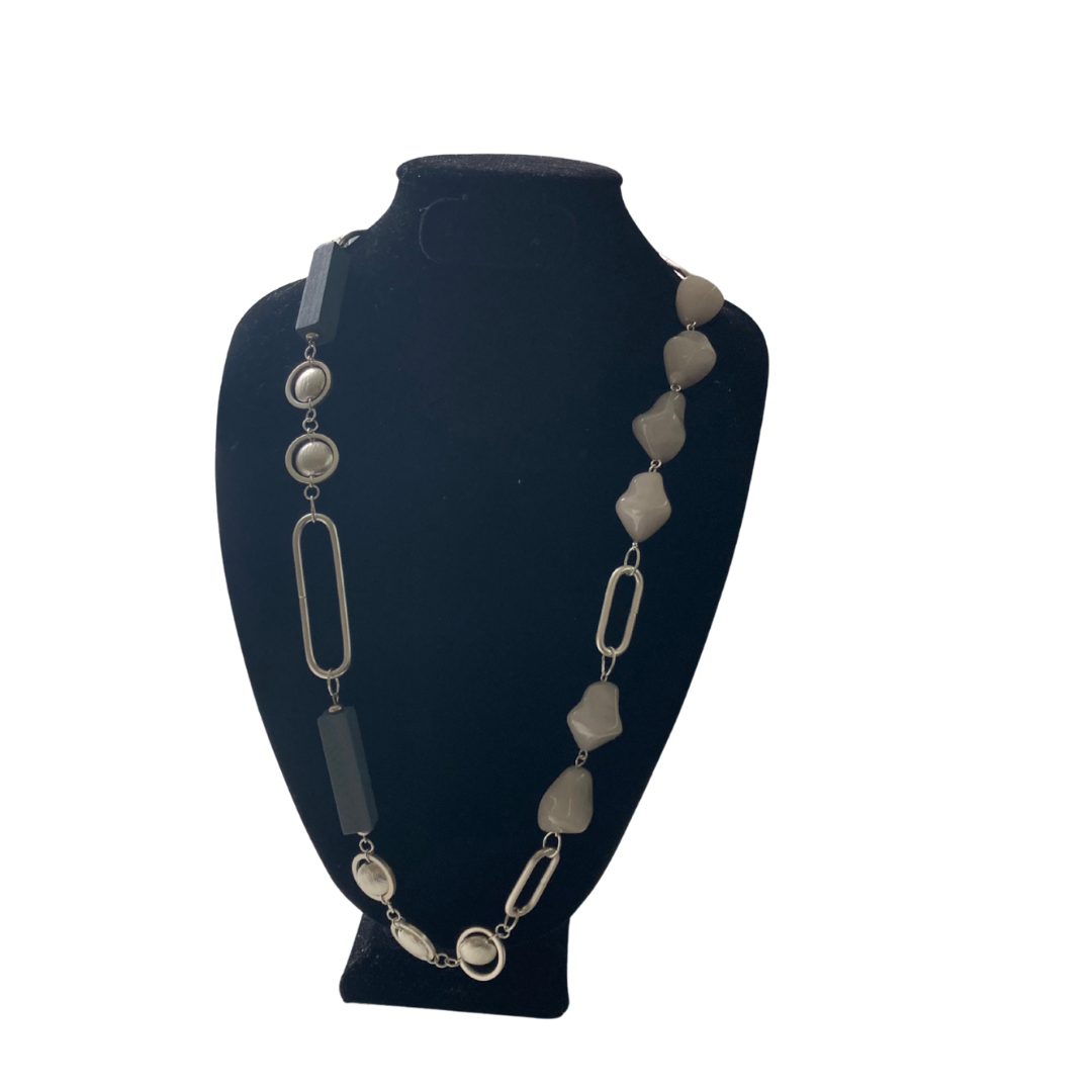 Grey and Stone Necklace