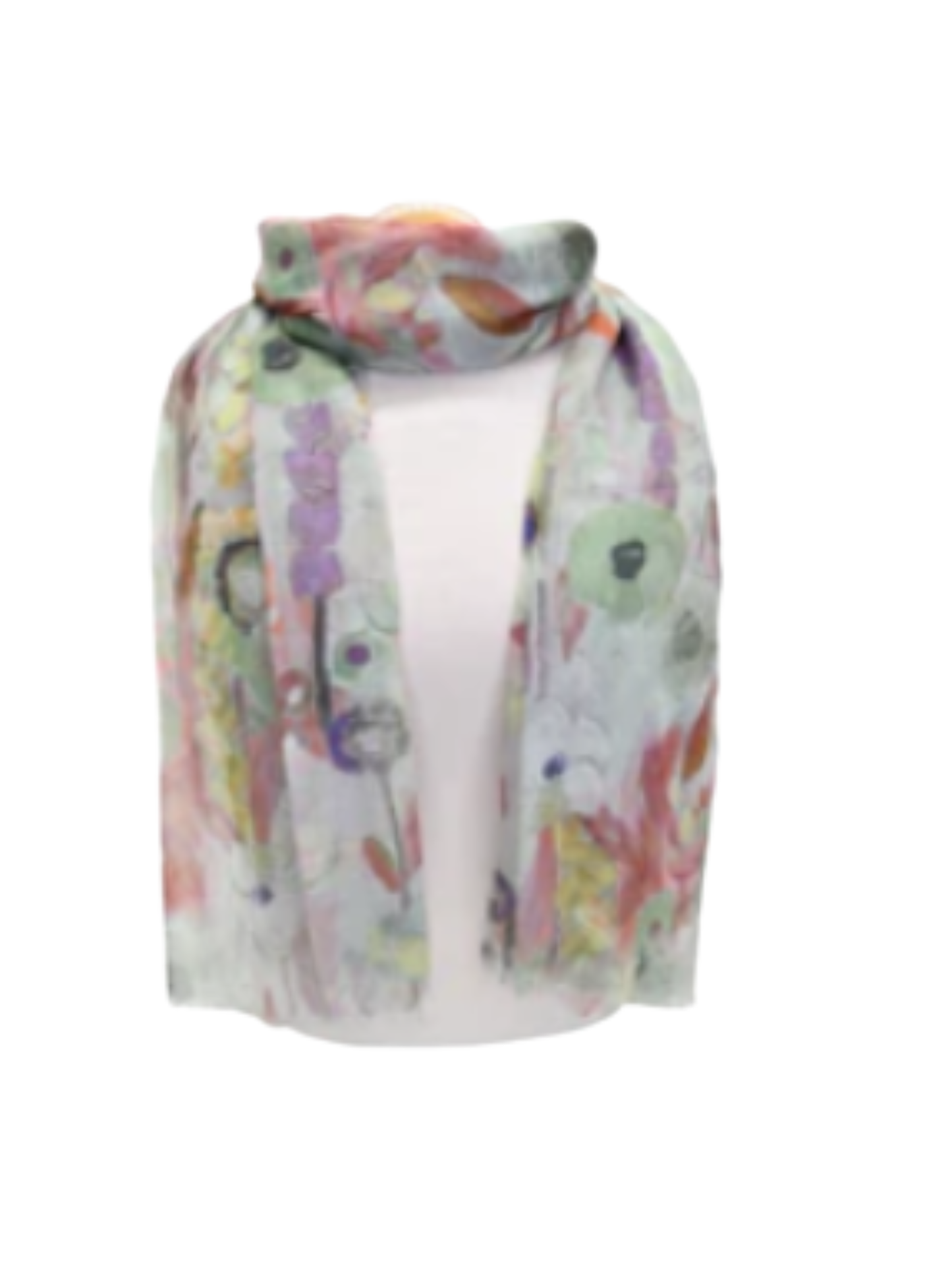 Floral Green Scarf