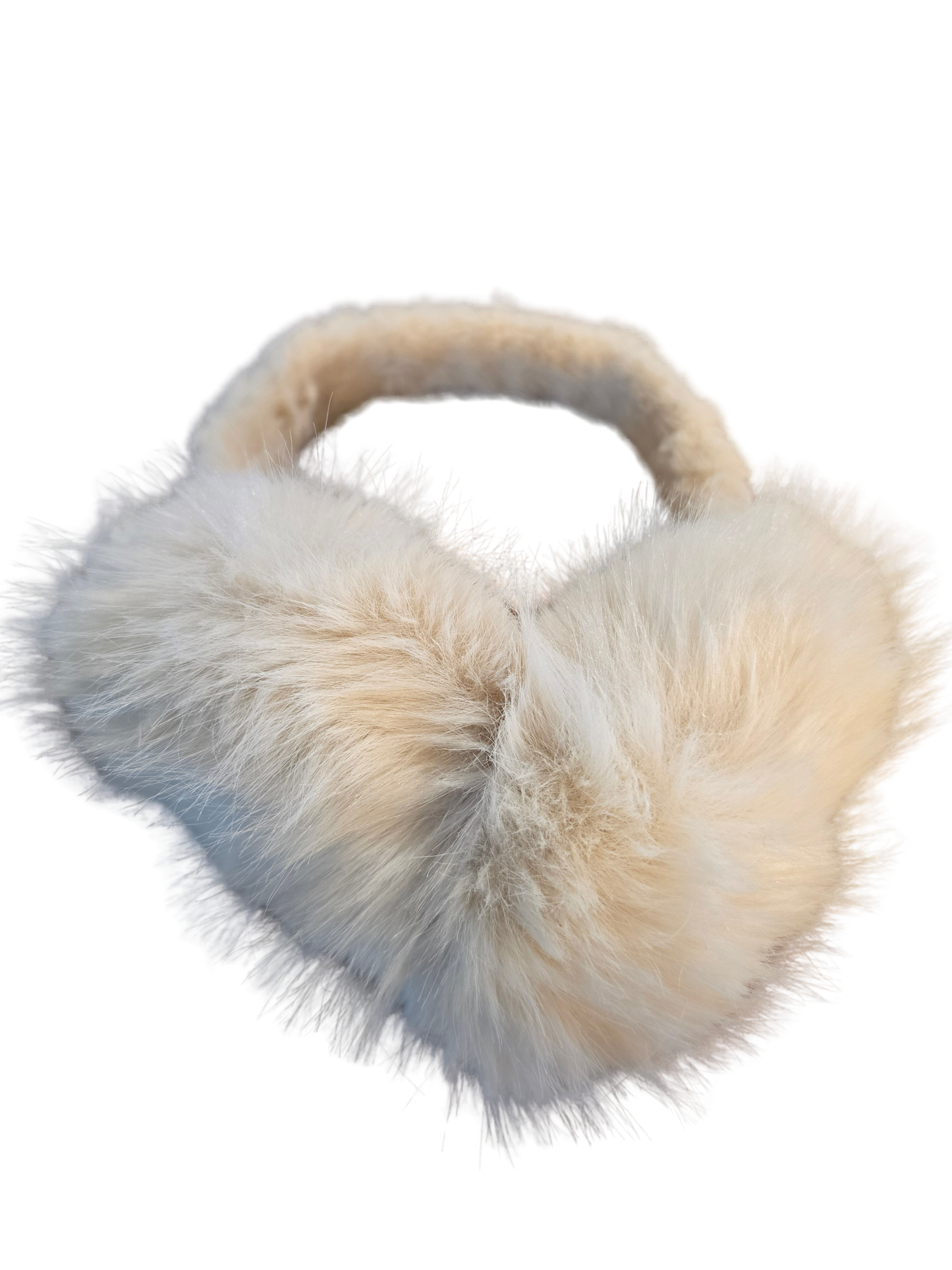 Beige Faux Fur Ear Muffs