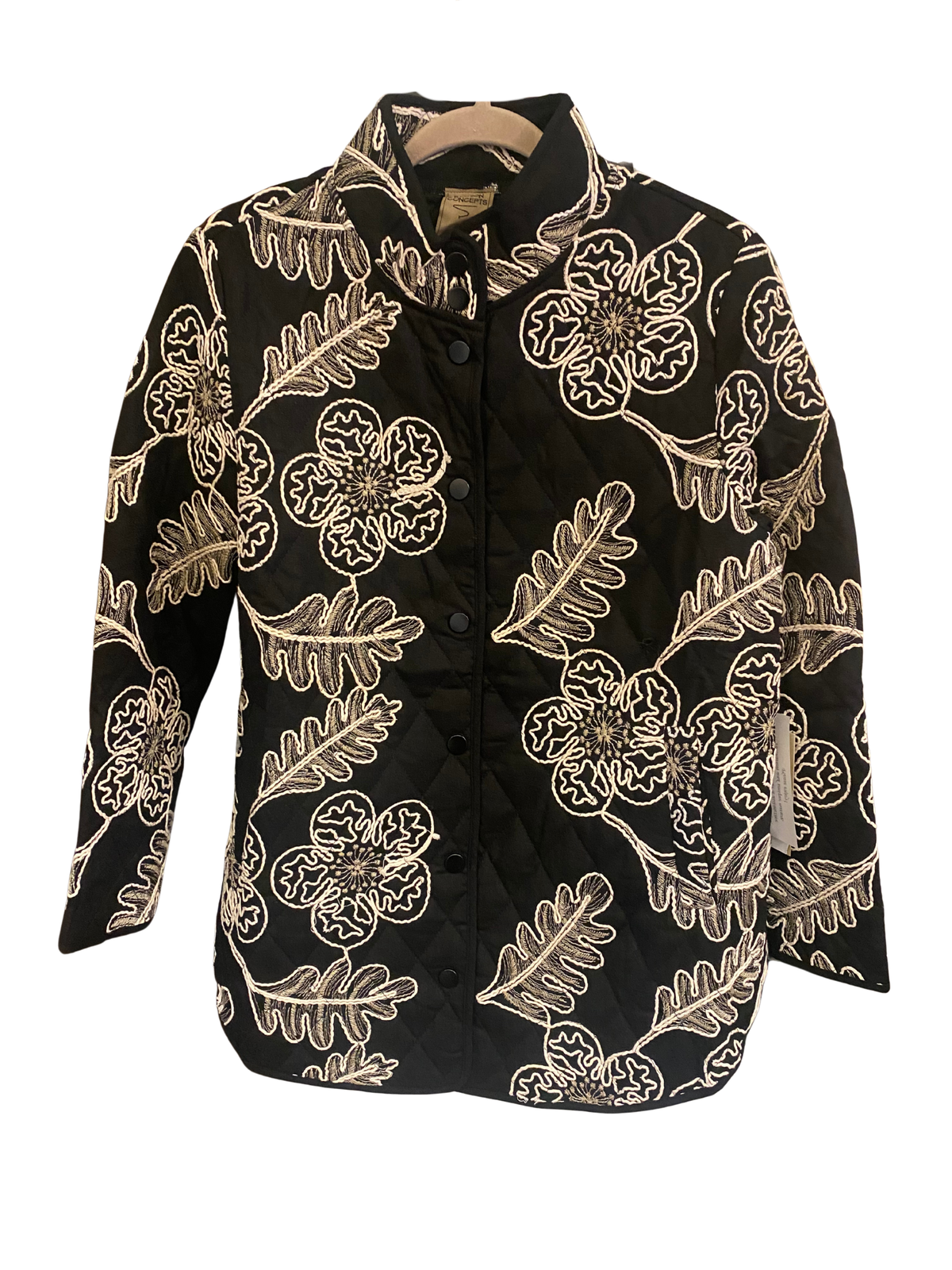 Black and Tan Quilted Jacket