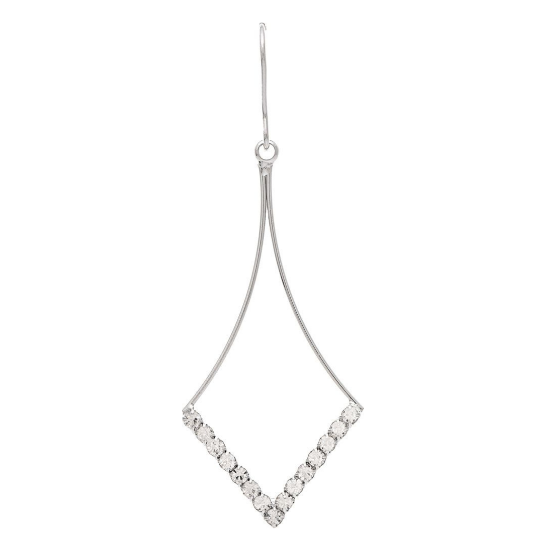 Silver Empire Style CZ Earring