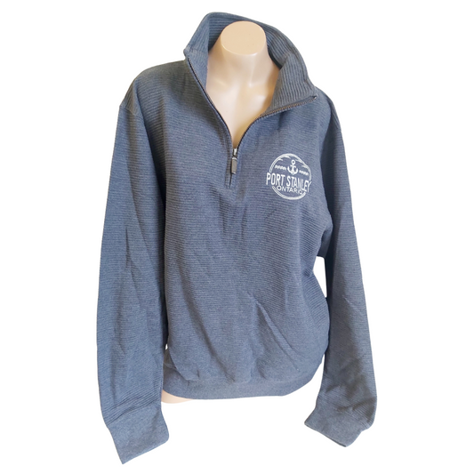 Port Stanley 1/4 Zip Ottoman's Sweatshirt - Denim