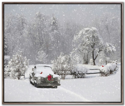 Snowy Vintage Truck Print *Store Pick Up Only