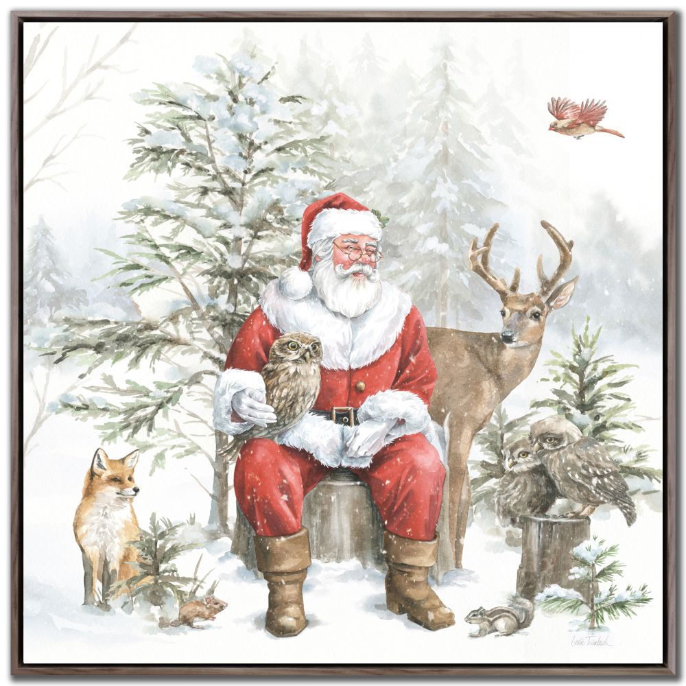 Santa with Woodland Creatures I Print *Store Pick Up Only